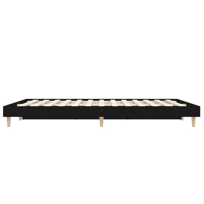 Black Engineered Wood Bed Frame 120x190cm Small Double Size