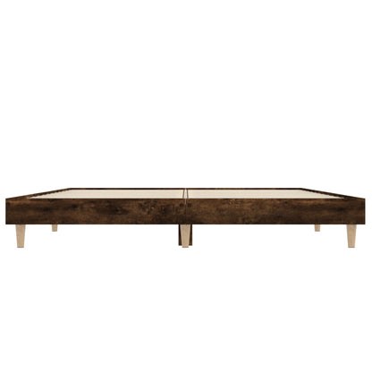 Smoked Oak Small Double Bed Frame 120x190 cm - No Mattress Included