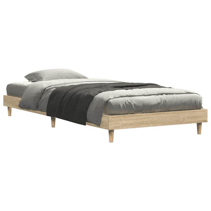 Sonoma Oak Small Single Bed Frame 75x190 cm - Engineered Wood
