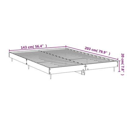 High Gloss White Bed Frame 140x200 cm - Elegant & Sturdy Design