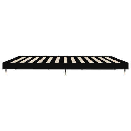 Black Engineered Wood Bed Frame - 120x200 cm (Mattress Not Included)