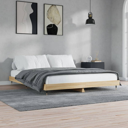 Sonoma Oak Engineered Wood Bed Frame 120x200 cm - No Mattress