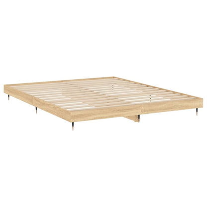 Sonoma Oak Engineered Wood Bed Frame 120x200 cm - No Mattress