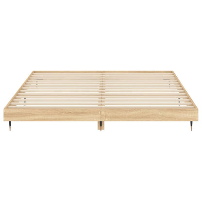 Sonoma Oak Engineered Wood Bed Frame 120x200 cm - No Mattress