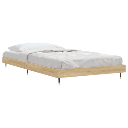 Sonoma Oak Bed Frame 100x200 cm - Engineered Wood, No Mattress