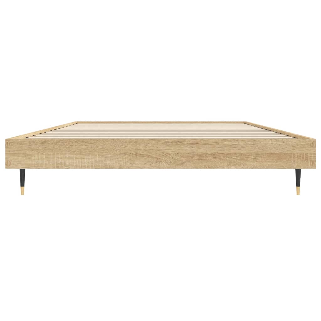 Sonoma Oak Bed Frame 100x200 cm - Engineered Wood, No Mattress