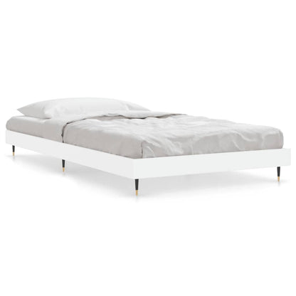 White Engineered Wood Bed Frame 90x200 cm (No Mattress)