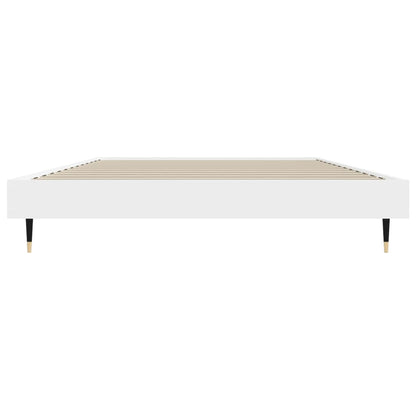 White Engineered Wood Bed Frame 90x200 cm (No Mattress)
