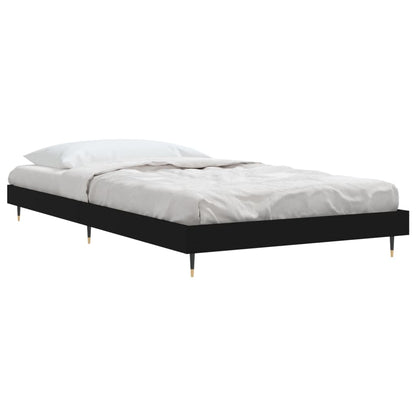 Black Engineered Wood Bed Frame 90x200 cm - No Mattress Included
