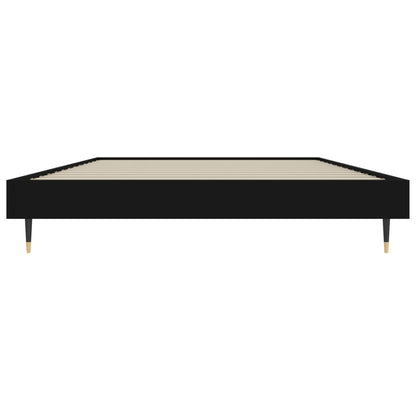 Black Engineered Wood Bed Frame 90x200 cm - No Mattress Included