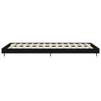 Black Engineered Wood Bed Frame 90x200 cm - No Mattress Included