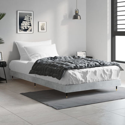 Concrete Grey Bed Frame 90x200 cm - Durable & Stylish Design