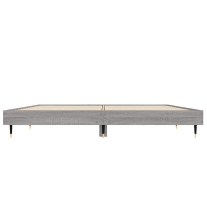Grey Sonoma Double Bed Frame 135x190 cm - Engineered Wood Design