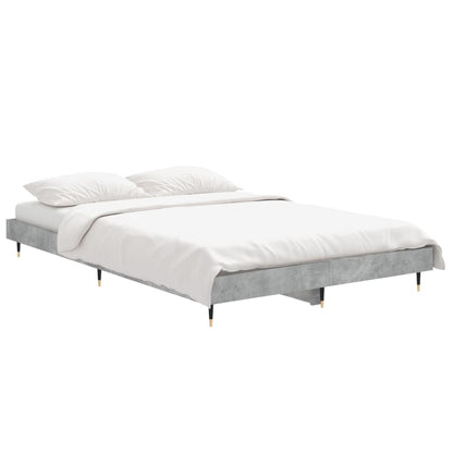 Concrete Grey Small Double Bed Frame 120x190 cm - No Mattress