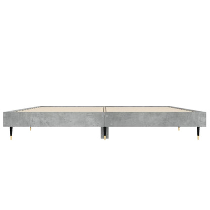 Concrete Grey Small Double Bed Frame 120x190 cm - No Mattress