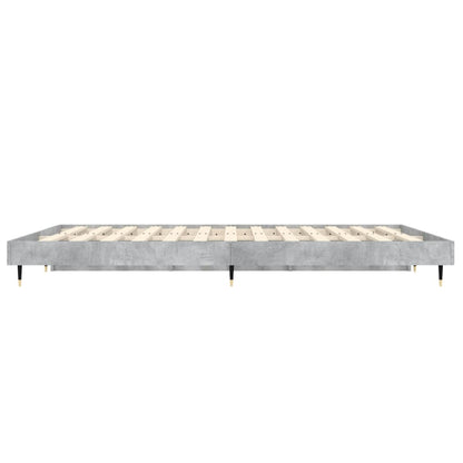 Concrete Grey Small Double Bed Frame 120x190 cm - No Mattress