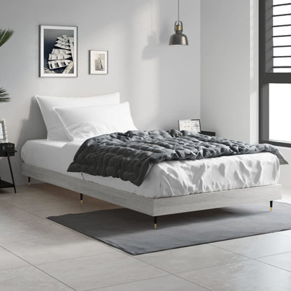 Grey Sonoma Single Bed Frame 90x190 cm - Engineered Wood