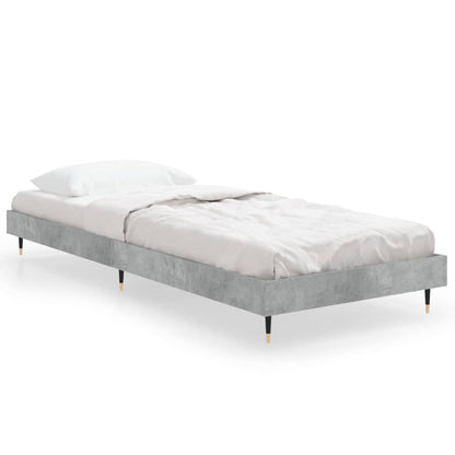 Concrete Grey Small Single Bed Frame 75x190 cm (No Mattress)
