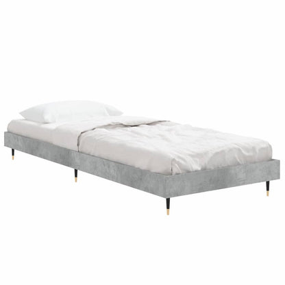 Concrete Grey Small Single Bed Frame 75x190 cm (No Mattress)