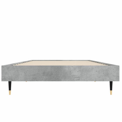 Concrete Grey Small Single Bed Frame 75x190 cm (No Mattress)