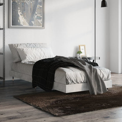 Concrete Grey Small Single Bed Frame 75x190 cm (No Mattress)