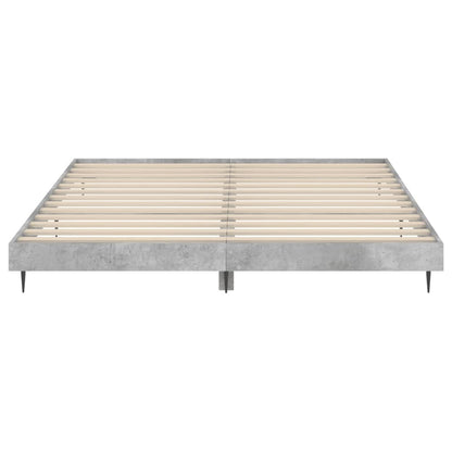 Concrete Grey Bed Frame 200x200 cm - Modern & Durable Design