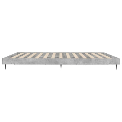 Concrete Grey Bed Frame 200x200 cm - Modern & Durable Design