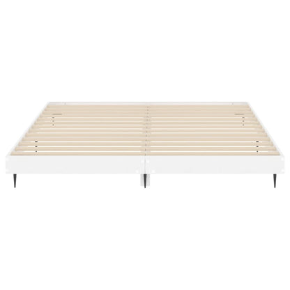 Super King High Gloss White Bed Frame 180x200 cm Without Mattress