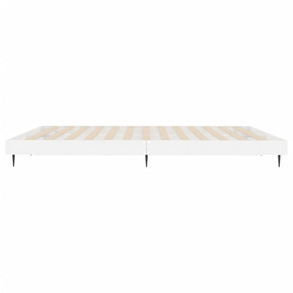 Super King High Gloss White Bed Frame 180x200 cm Without Mattress