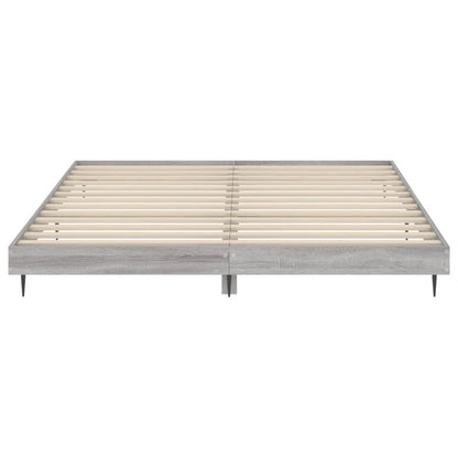 Super King Grey Sonoma Bed Frame 180x200 cm - Engineered Wood