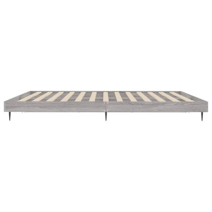 Elegant Grey Sonoma Engineered Wood Bed Frame 160x200 cm