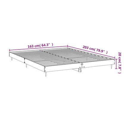 Elegant Grey Sonoma Engineered Wood Bed Frame 160x200 cm