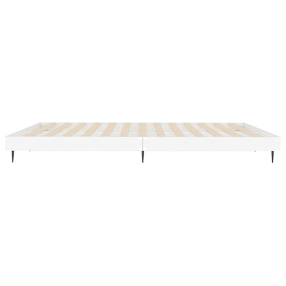 White King Size Bed Frame 150x200cm - Engineered Wood