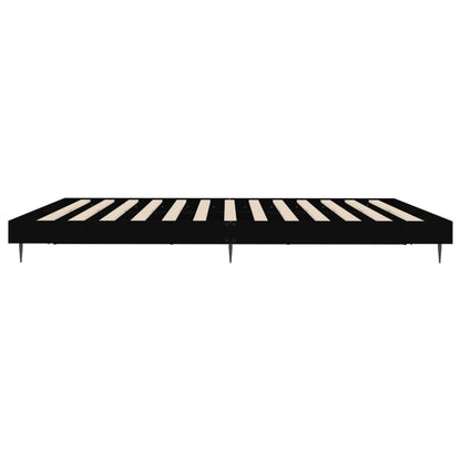 Black Engineered Wood Bed Frame 140x200 cm (No Mattress)