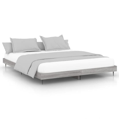 Grey Sonoma Engineered Wood Bed Frame 140x200 cm - No Mattress