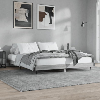 Grey Sonoma Engineered Wood Bed Frame 140x200 cm - No Mattress