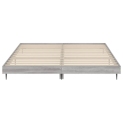Grey Sonoma Engineered Wood Bed Frame 140x200 cm - No Mattress