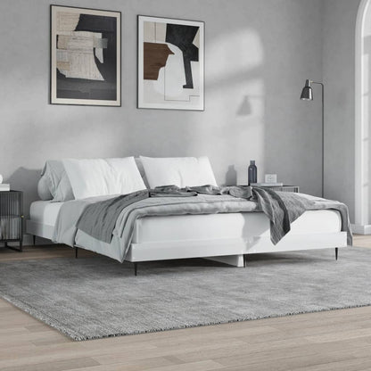 High Gloss White Bed Frame 120x200 cm - Sleek & Stylish Design