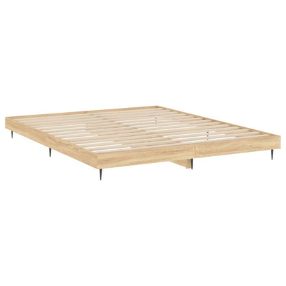 Sonoma Oak Bed Frame 120x200 cm - Engineered Wood, No Mattress