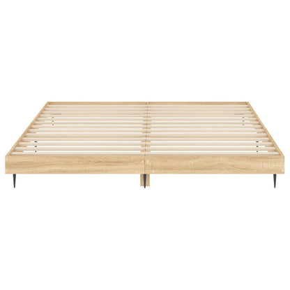 Sonoma Oak Bed Frame 120x200 cm - Engineered Wood, No Mattress