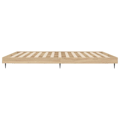 Sonoma Oak Bed Frame 120x200 cm - Engineered Wood, No Mattress