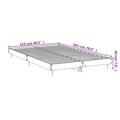 Sonoma Oak Bed Frame 120x200 cm - Engineered Wood, No Mattress