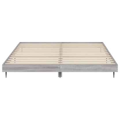 Grey Sonoma Engineered Wood Bed Frame 120x200 cm (Mattress Not Included)