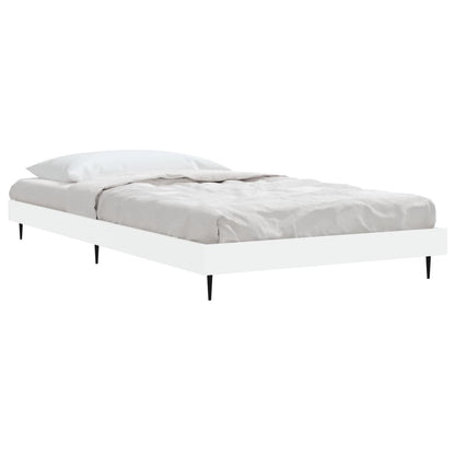Bed Frame without Mattress White 100x200 cm Engineered Wood