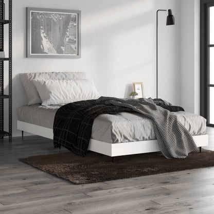 Bed Frame without Mattress White 100x200 cm Engineered Wood