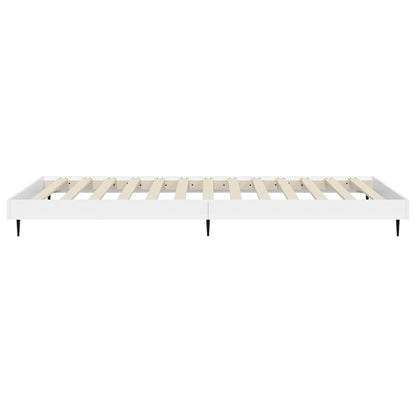 White Engineered Wood Bed Frame 100x200 cm (No Mattress)
