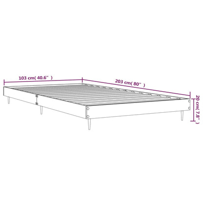 Bed Frame without Mattress White 100x200 cm Engineered Wood