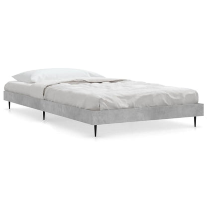 Concrete Grey Bed Frame Only, 100x200 cm - Modern & Stylish Design