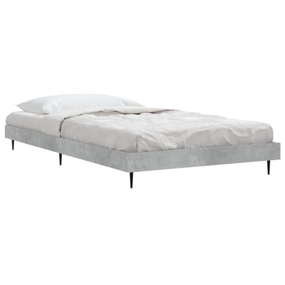 Concrete Grey Bed Frame Only, 100x200 cm - Modern & Stylish Design