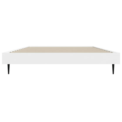 White Engineered Wood Bed Frame 90x200 cm (Mattress Not Included)